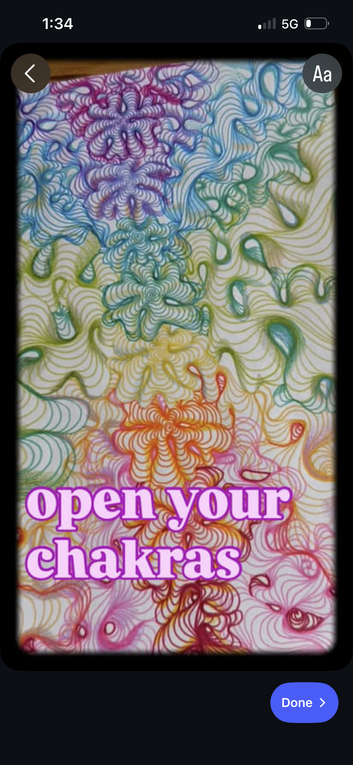 rainbow bloom — open your chakras marker artwork