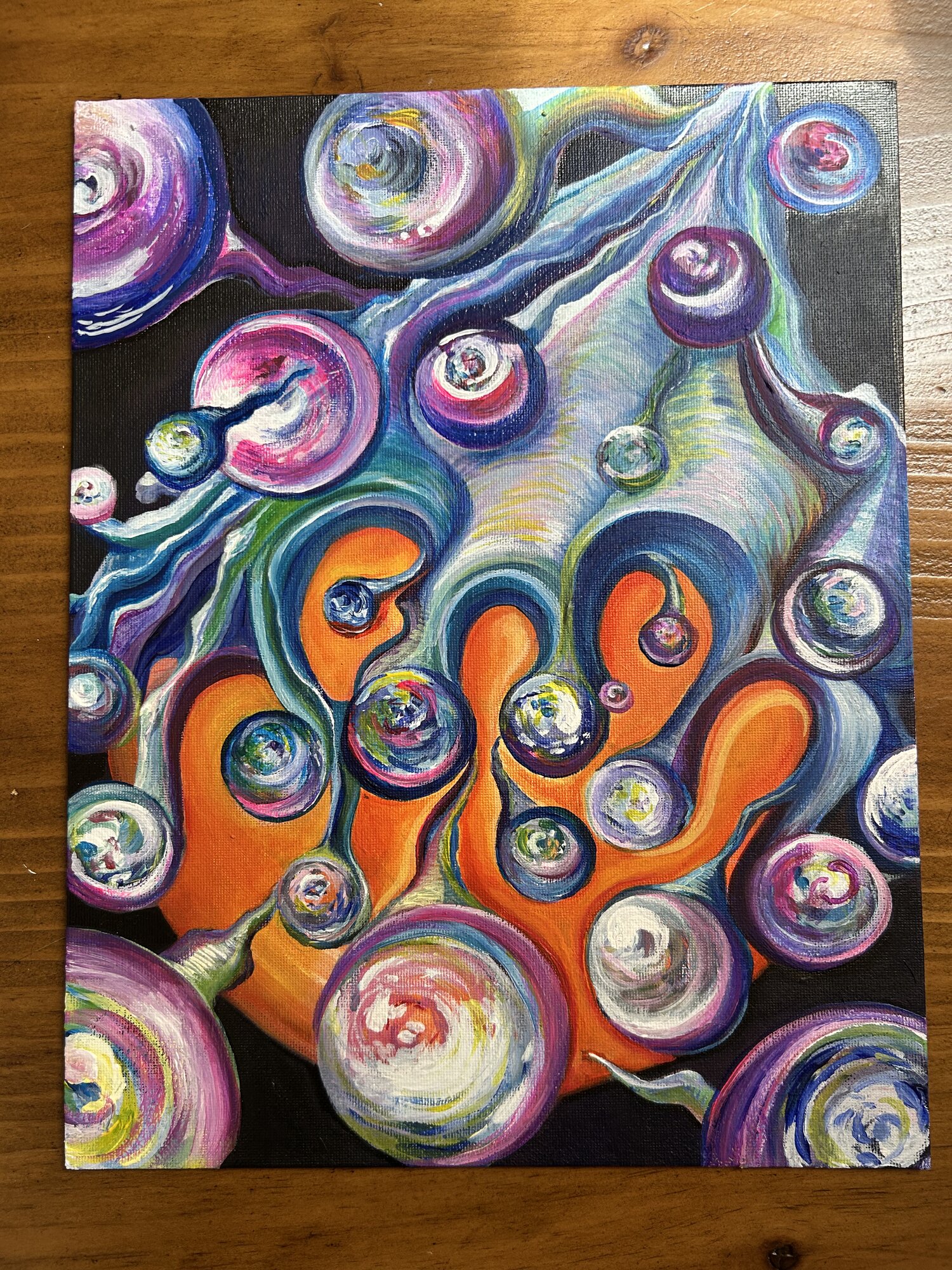 marbles swirling through the astral plane to represent your reality as the sum of your decisions